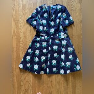 Draper James Navy Floral Dress